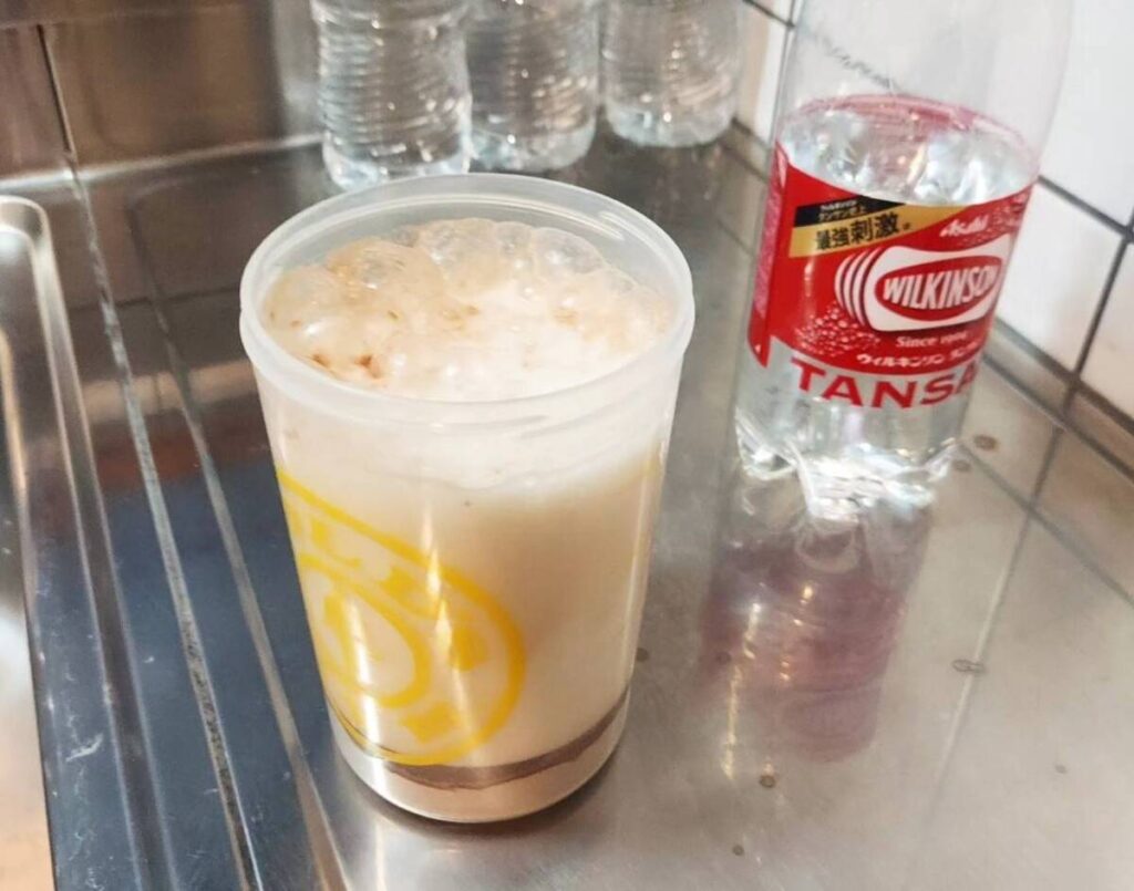 泡立っているプロテイン